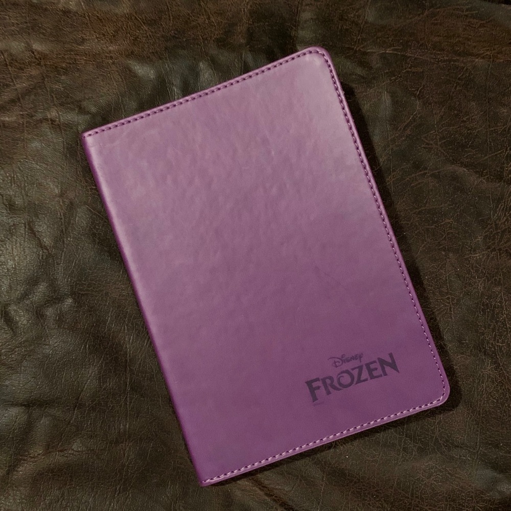 Purple Leatherette Frozen Lined Journal NWOT Plum